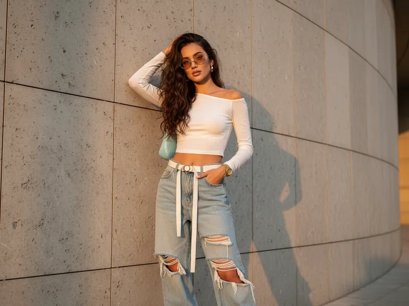 Sunset stone-wall streetwear