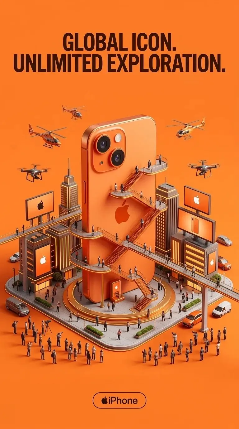 Apple iPhone monument miniature poster