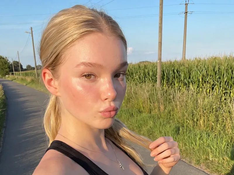 Сельский велоселфи на закате