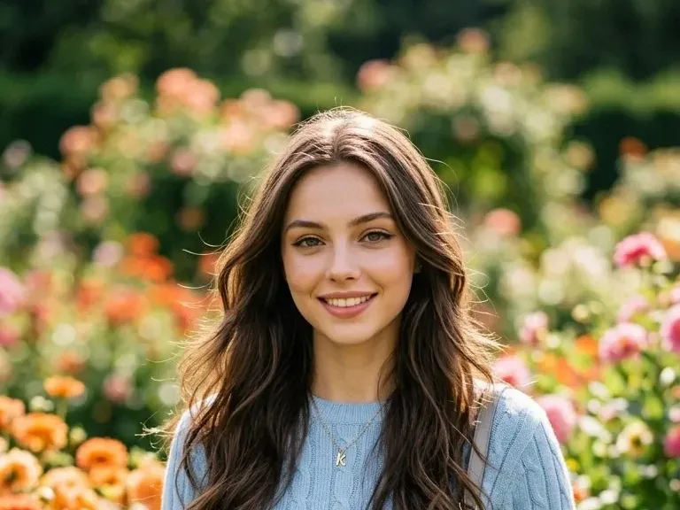 Flower garden sweater vintage camera