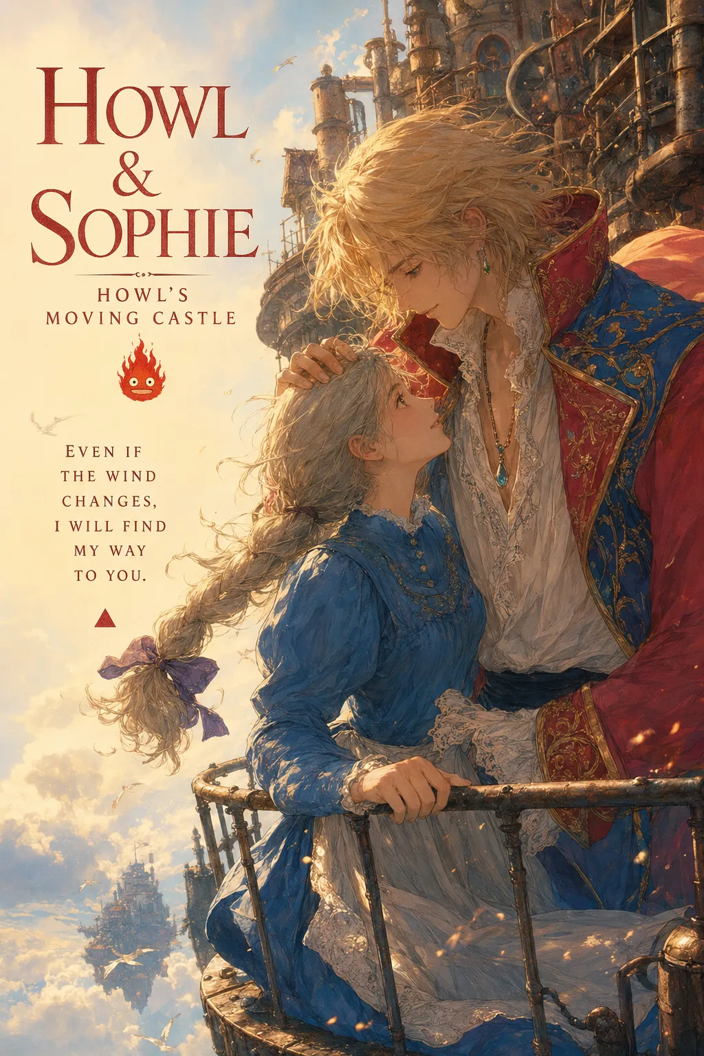 Howl & Sophie Ghibli fan poster