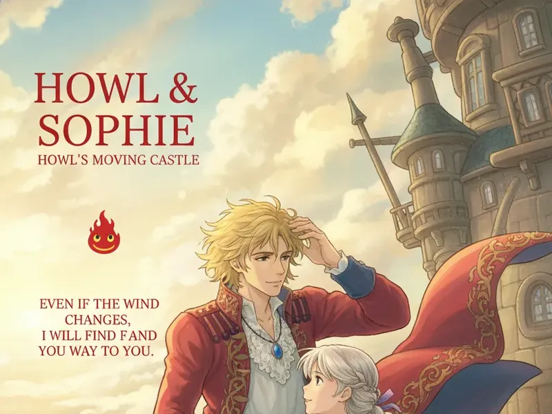 Howl & Sophie Ghibli fan poster