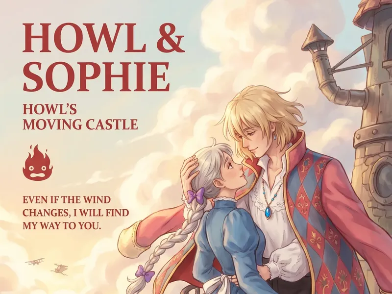 Howl & Sophie Ghibli fan poster