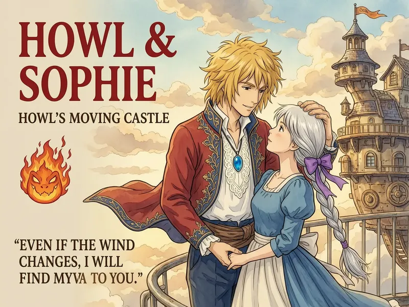 Howl & Sophie Ghibli fan poster