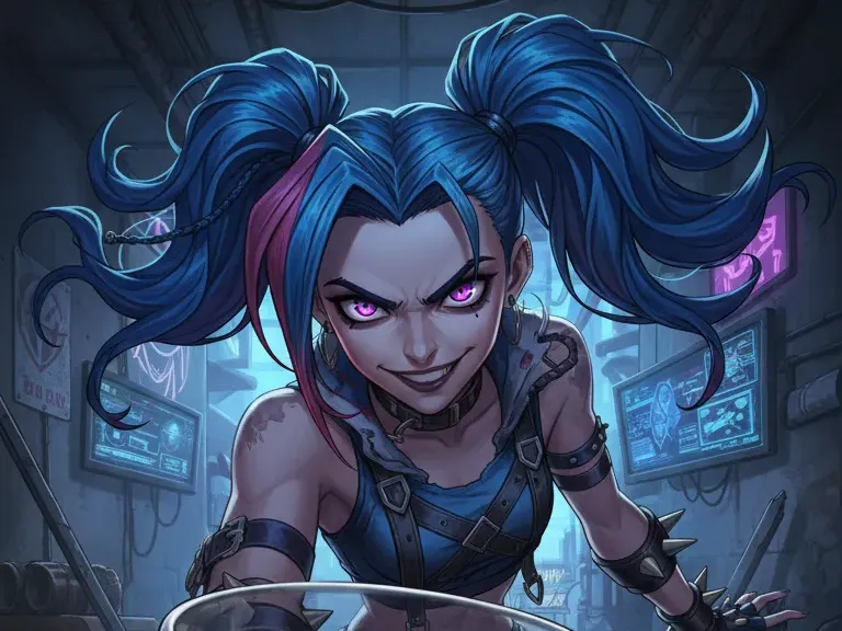 Jinx whiskey glass anime poster