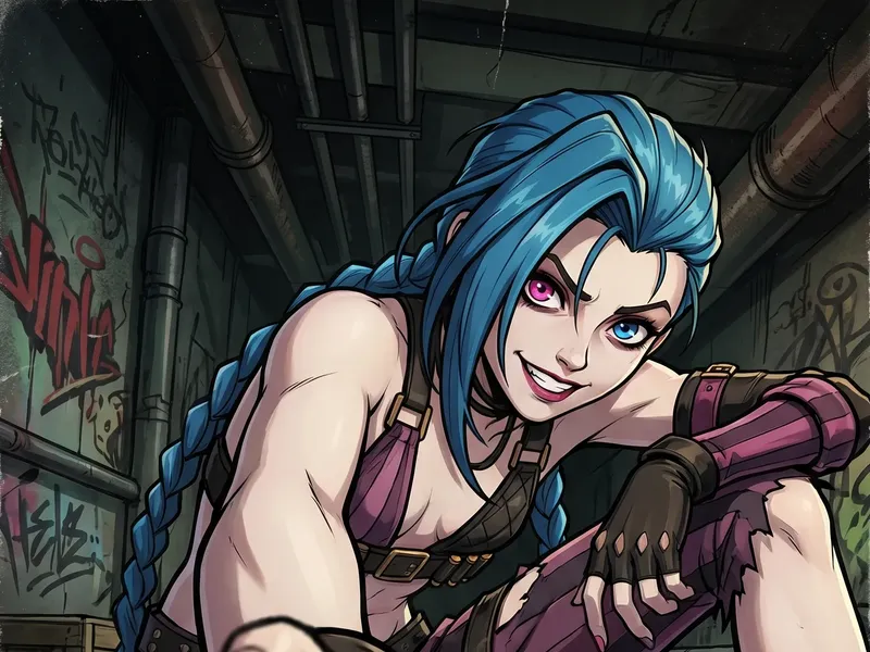 Jinx whiskey glass anime poster