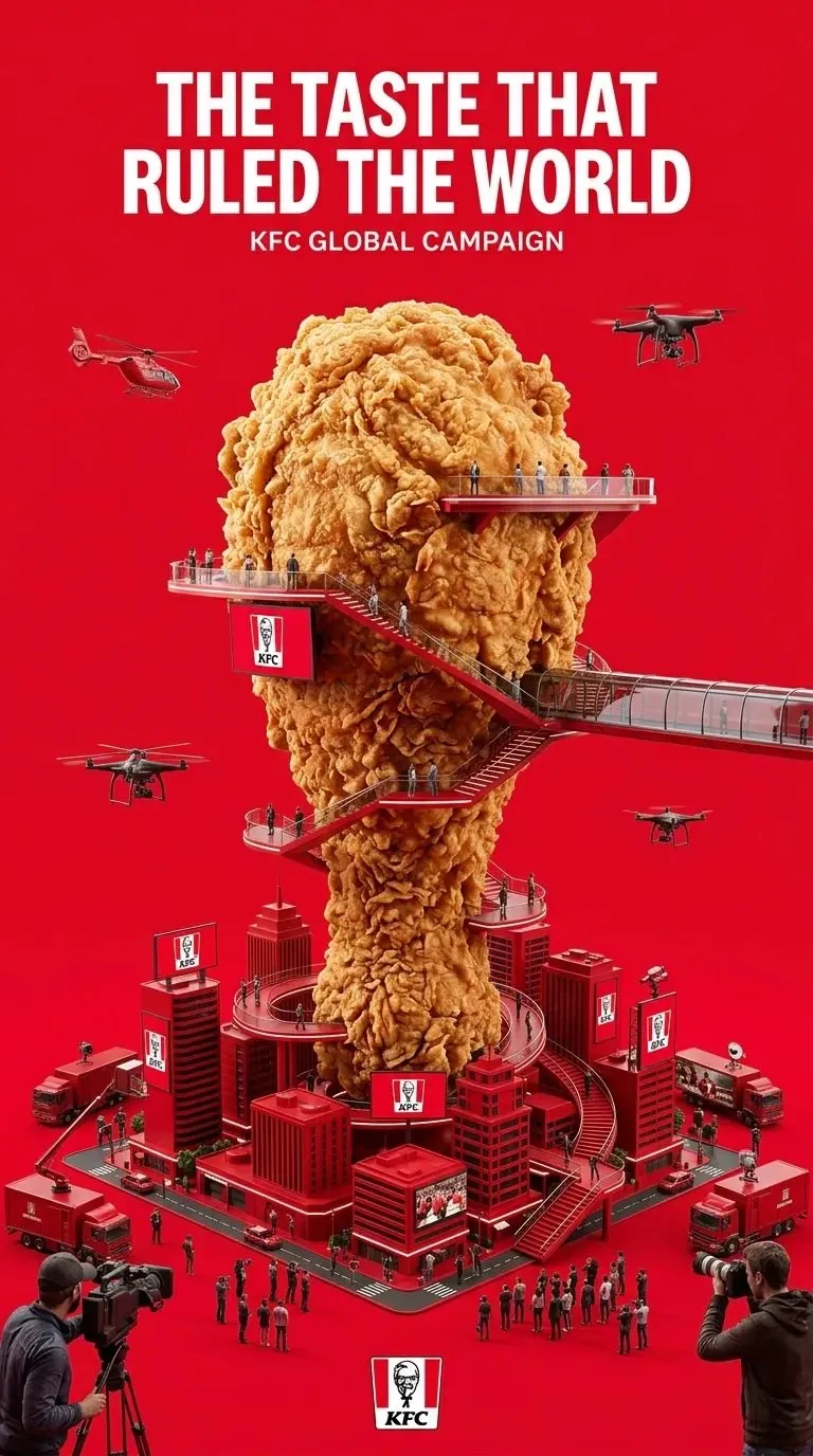 KFC chicken monument miniature poster
