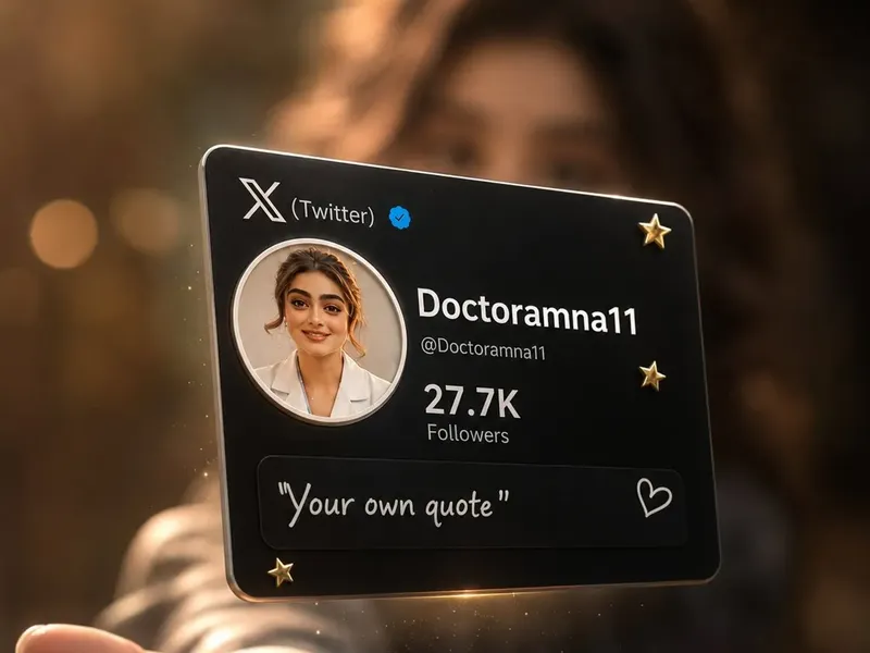 Magical hand 3D profile card