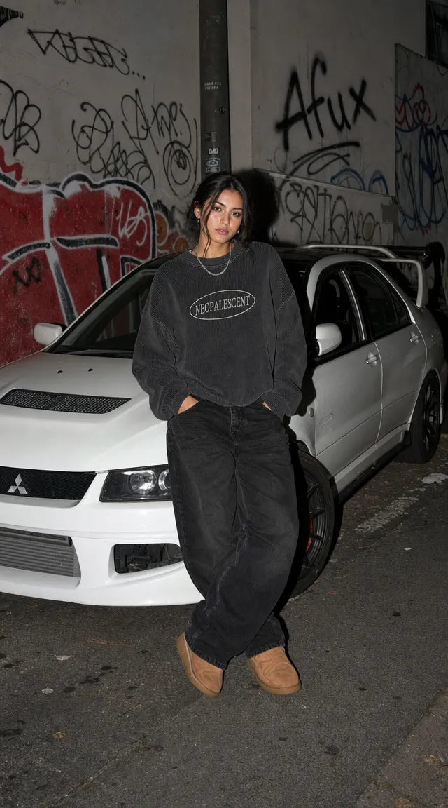 Mitsubishi Evo 90s flash streetwear
