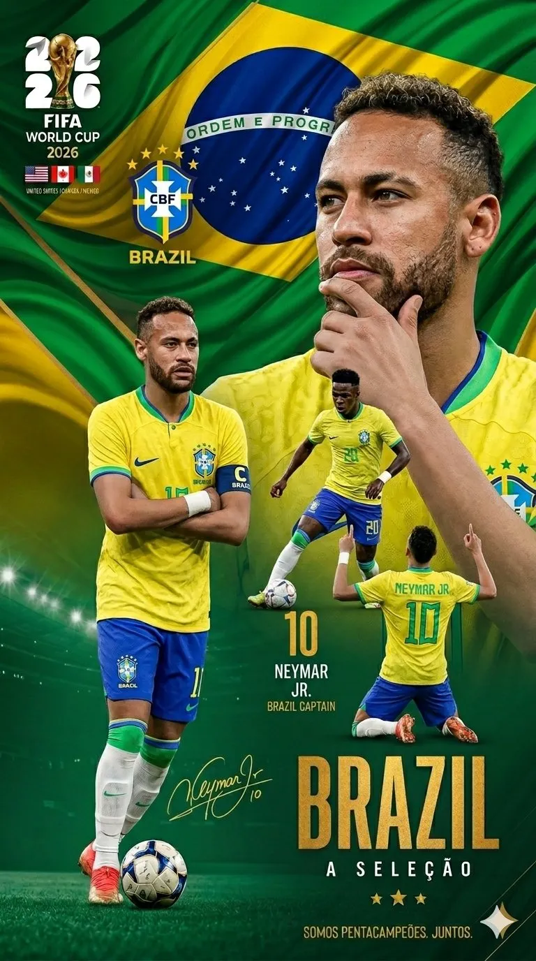 ملصق نيمار البرازيل لكأس العالم 2026
