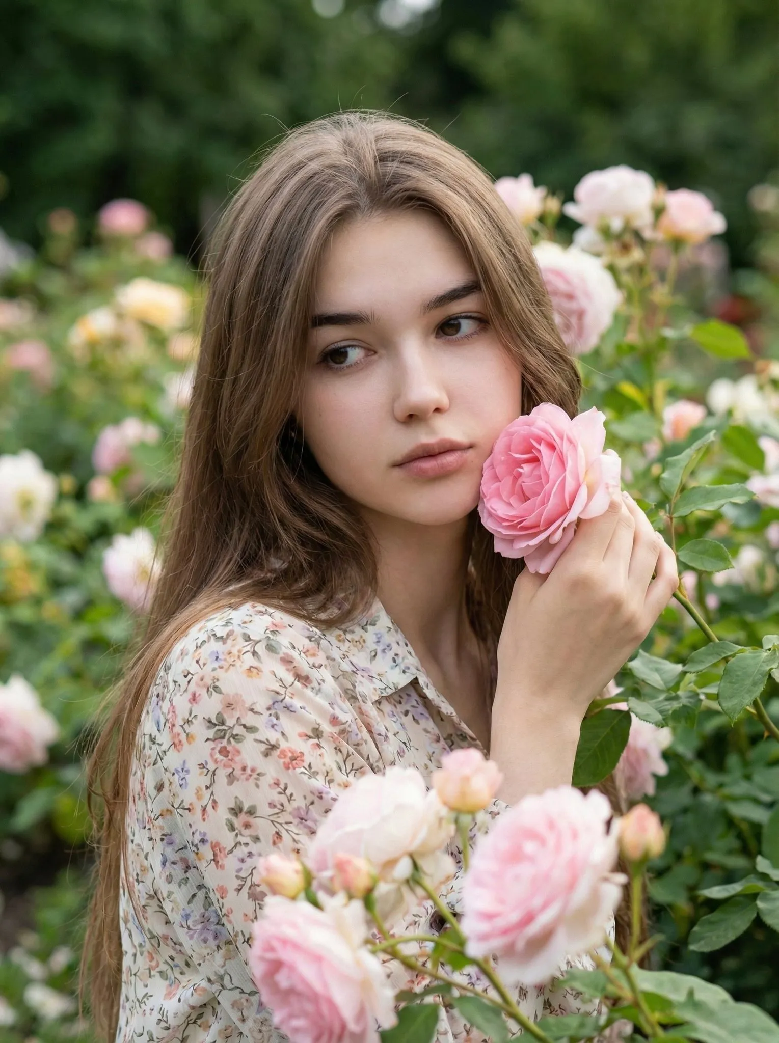 Romantic garden rose portrait