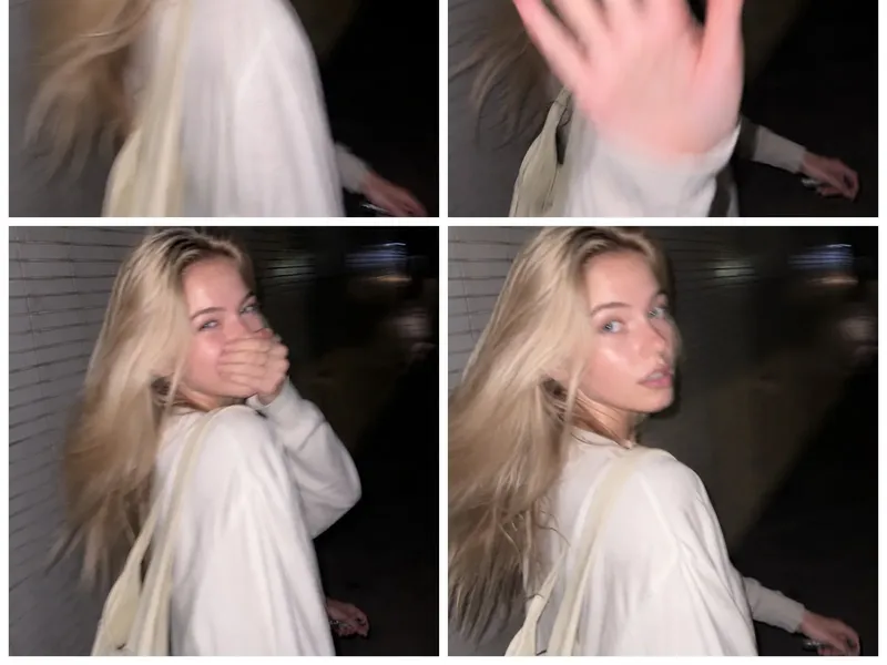 Tokyo night motion-blur candid snap