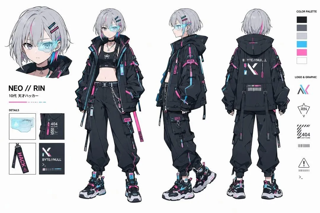 Cyberpunk anime girl