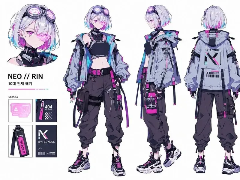 Cyberpunk anime girl