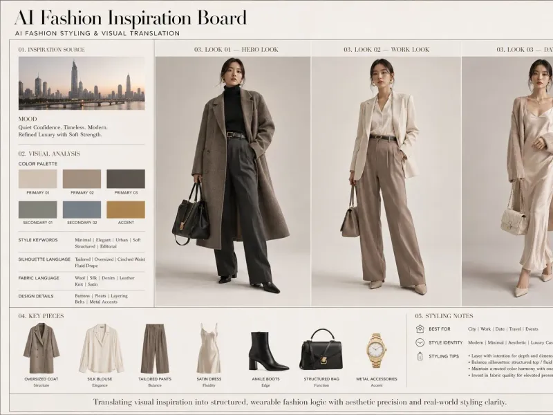 Luxury fashion inspiration board
