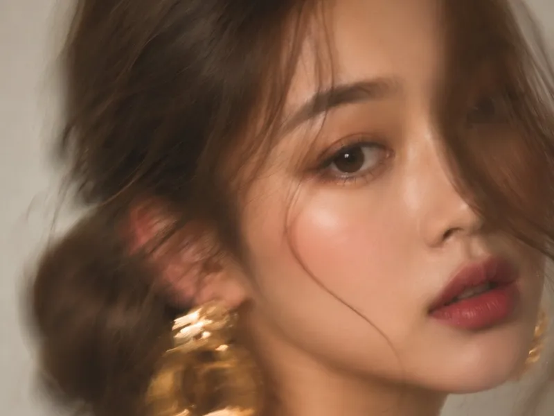 Motion-blur editorial portrait
