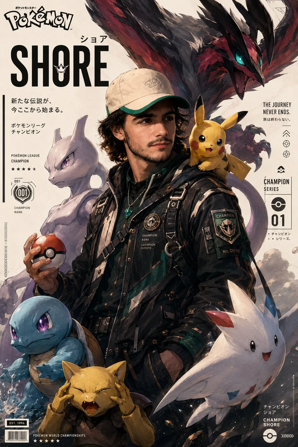Pokémon Champion painterly fan poster