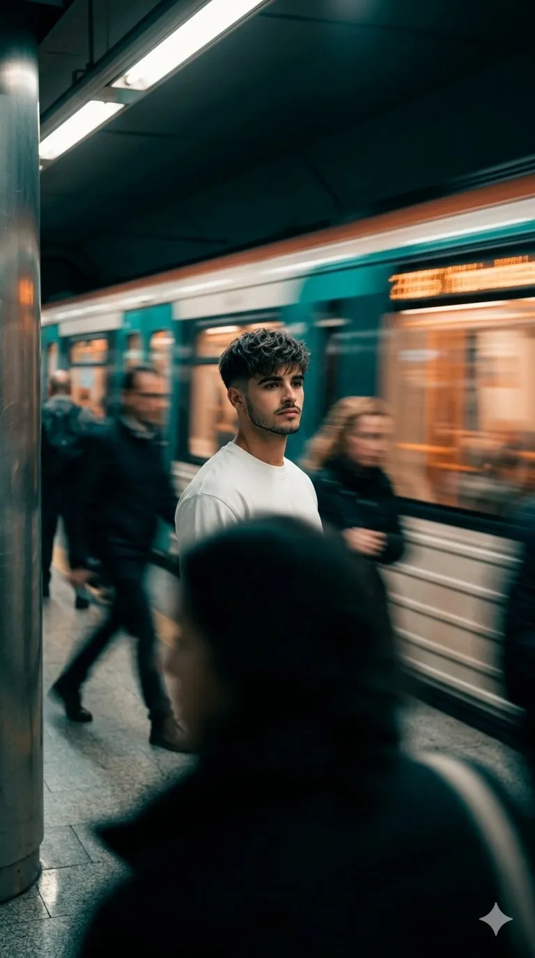 Subway long-exposure motion blur