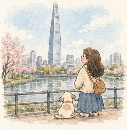 Watercolor café sketchbook anime